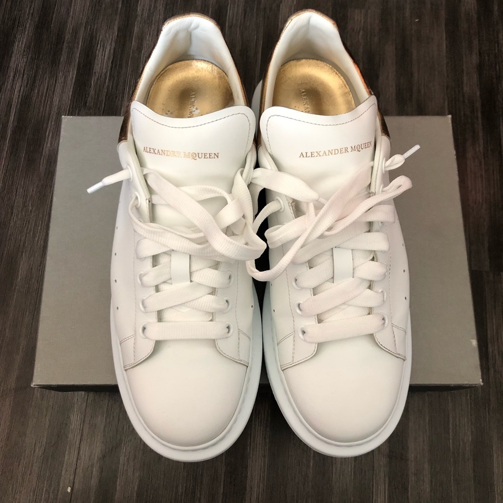 Alexander McQueen Leather Platform Sneakers Sz 13